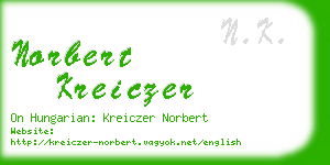 norbert kreiczer business card